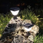 Silamp lanterne extrieure solaire crpusculaire ip65 2w - blanc chaud 2300k - 3500k