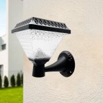 Silamp lanterne murale de jardin solaire crpusculaire ip65 2w - blanc chaud 2300k - 3500k