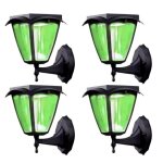 Silumen lanterne solaire connecte murale rgbw ip54 (lot de 4)
