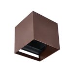 Led line applique murale couleur cuir ip65 cube pour ampoule g9