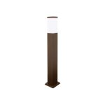 Led line borne de jardin 80cm carr� marron pour ampoule e27