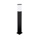 Led line borne de jardin 80cm carr� noir pour ampoule e27