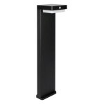 Led line borne de jardin solaire � piquer 220lm usb - c carr� ip54 noir - blanc chaud 2300k - 3500k