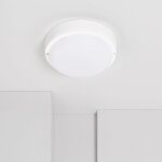 Ledkia plafonnier led extrieur rond 15w blanc ip65 140 mm - blanc froid 6000k - 8000k