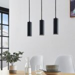 Silamp luminaire suspendu gu10 ip20 30cm noir (pack de 3)