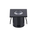 Optonica mini spot led encastrable 1w 90� carr� noir - blanc chaud 2300k - 3500k