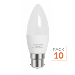 Optonica ampoule led b22 6w 220v c37 180� (pack de 10) - blanc chaud 2300k - 3500k
