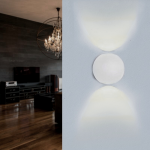 Optonica applique murale blanche design led double faisceaux ip54 6w - blanc chaud 2300k - 3500k