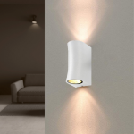 Optonica applique murale blanche led ip44 pour 2 ampoules gu10