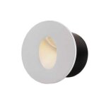 Optonica balise led encastrable ronde 3w 220v 34� blanche ip20 pour escaliers - blanc chaud 2300k - 3500k ...