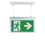 Optonica bloc de secours baes led suspendu � fixer 2w 3h batterie avec pictogrammes - blanc froid 6000k ...