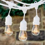 Optonica guirlande guinguette blanche 6m pour 10 ampoules e27 (non fournies)