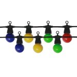 Optonica guirlande guinguette led 13m 20pcs 6w ip65 multicolore - câble noir Optonica guirlande guinguette led 13m 20pcs 6w ip65 multicolore - câble noir