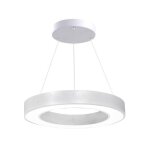 Optonica kit plafonnier led blanc rond 36w 50cm avec kit de suspension - blanc chaud 2300k - 3500k