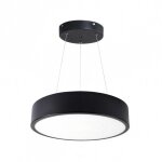 Optonica kit plafonnier led noir 18w 25cm avec kit de suspension - blanc chaud 2300k - 3500k