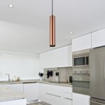 Optonica luminaire suspendu gu10 ip20 30cm bronze