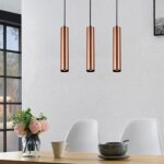 Optonica luminaire suspendu gu10 ip20 30cm bronze (pack de 3)