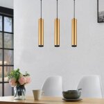 Optonica luminaire suspendu gu10 ip20 30cm dor (pack de 3)