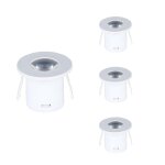 Optonica mini spot led encastrable 1w 90 rond blanc (pack de 4)