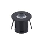 Optonica mini spot led encastrable 1w 90 rond noir - blanc chaud 2300k - 3500k