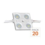 Optonica module led 2. 4w smd 2835 12v ip65 pour enseigne commerciale - pack de 20 - blanc chaud 2300k ...