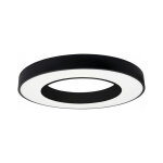 Optonica plafonnier led noir 36w 50cm avec kit de suspension - blanc neutre 4000k - 5500k