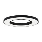 Optonica plafonnier led noir 64w 80cm avec kit de suspension - blanc neutre 4000k - 5500k