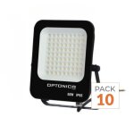 Optonica projecteur led ext�rieur smd 50w ip65 noir (pack de 10) - blanc froid 6000k - 8000k