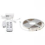Optonica ruban led 5m effet dynamique 126led / m 12v ip65 + tlcommande et transformateur - blanc neutre ...