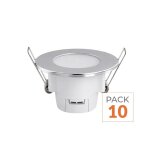 Optonica spot led etanche 5w rond encastrable alu ip65 (pack de 10) - blanc froid 6000k - 8000k