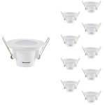 Optonica spot led etanche 5w rond encastrable blanc ip65 (pack de 10) - blanc froid 6000k - 8000k