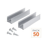 Optonica support de fixation aluminium pour n�on led flexible 220v (pack de 50)