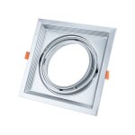 Optonica support simple orientable inox encastrable pour ampoule led ar111