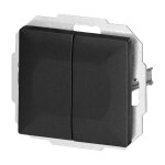 Orno interrupteur mural va - et - vient double encastr� 10a 250v - noir