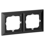 Orno plaque de finition deux emplacements - noir