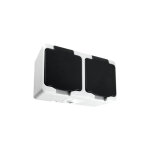 Orno prise double �tanche + clapet noir ip54 2p + t saillie