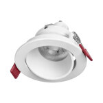Orno support spot gu10 / mr16 encastrable rond orientable aluminium blanc