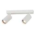 Optonica plafonnier 2 spots orientables blanc pour ampoule gu10