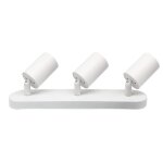 Silamp plafonnier 3 spots orientables alu blanc pour ampoule gu10