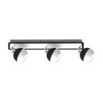 Struhm plafonnier 3 spots orientables noir et blanc carr en saillie pour ampoule gu10