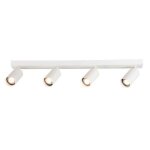 Optonica plafonnier 4 spots orientables blanc pour ampoule gu10