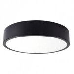 Optonica plafonnier led noir 18w 25cm - blanc neutre 4000k - 5500k