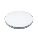 Silamp plafonnier led rond 24w 220v contour argent - blanc neutre 4000k - 5500k