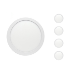 Silamp plafonnier led rond 24w 220v (pack de 5) - blanc froid 6000k - 8000k
