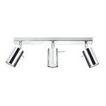 Sollux plafonnier spot orientable inox pour 3 ampoules gu10