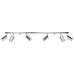 Sollux plafonnier spot orientable inox pour 6 ampoules gu10