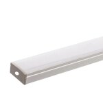 Silamp profil� aluminium 1m pour ruban led double rang�e - couvercle blanc opaque