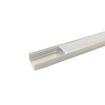 Silumen profil� aluminium 2m pour ruban led couvercle blanc opaque
