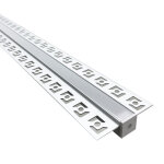 Silamp profil aluminium encastrable 1m pour ruban led couvercle blanc opaque