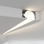 Silumen profil� aluminium encastrable arrondi 2m pour faux plafond �clairage indirect